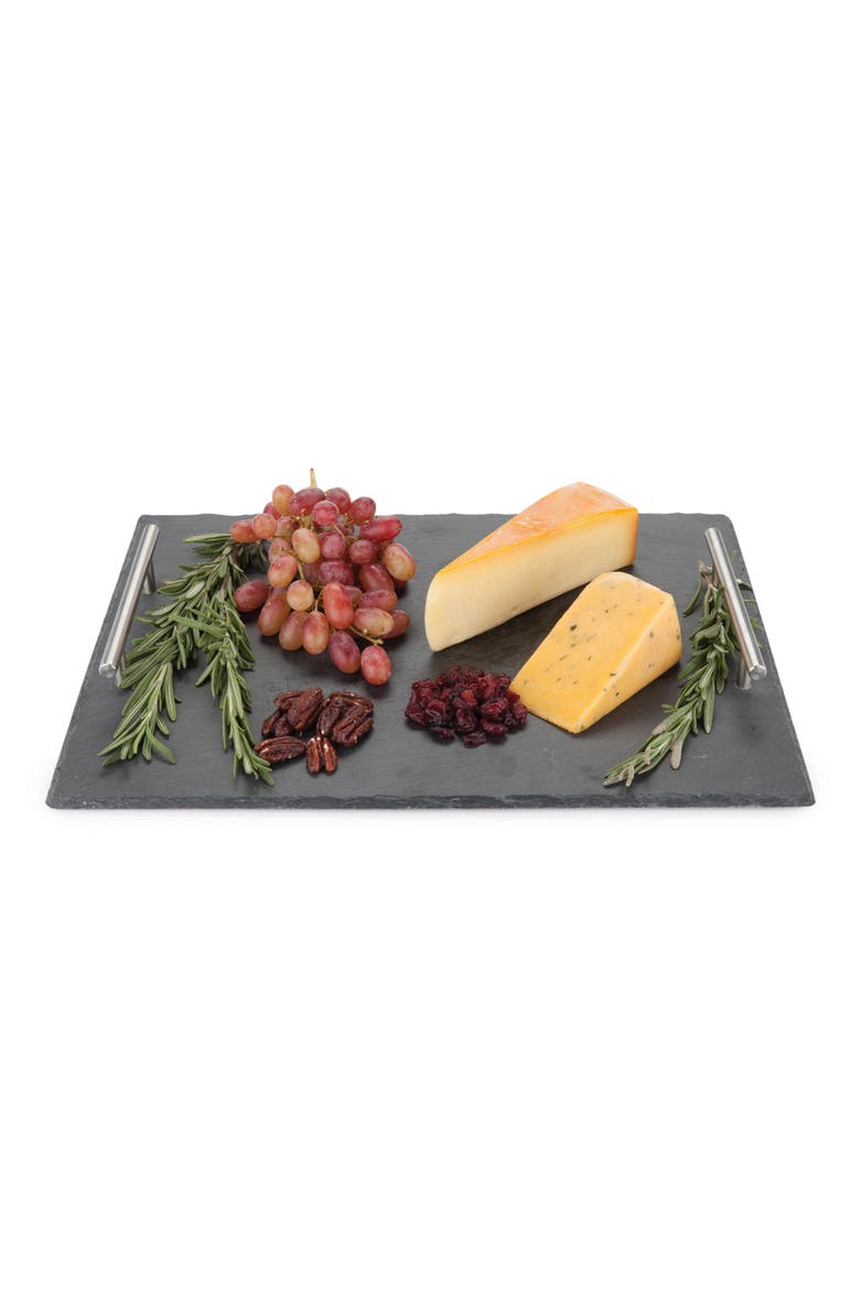 Fete Slate Cheeseboard, Alternate, color, GREY