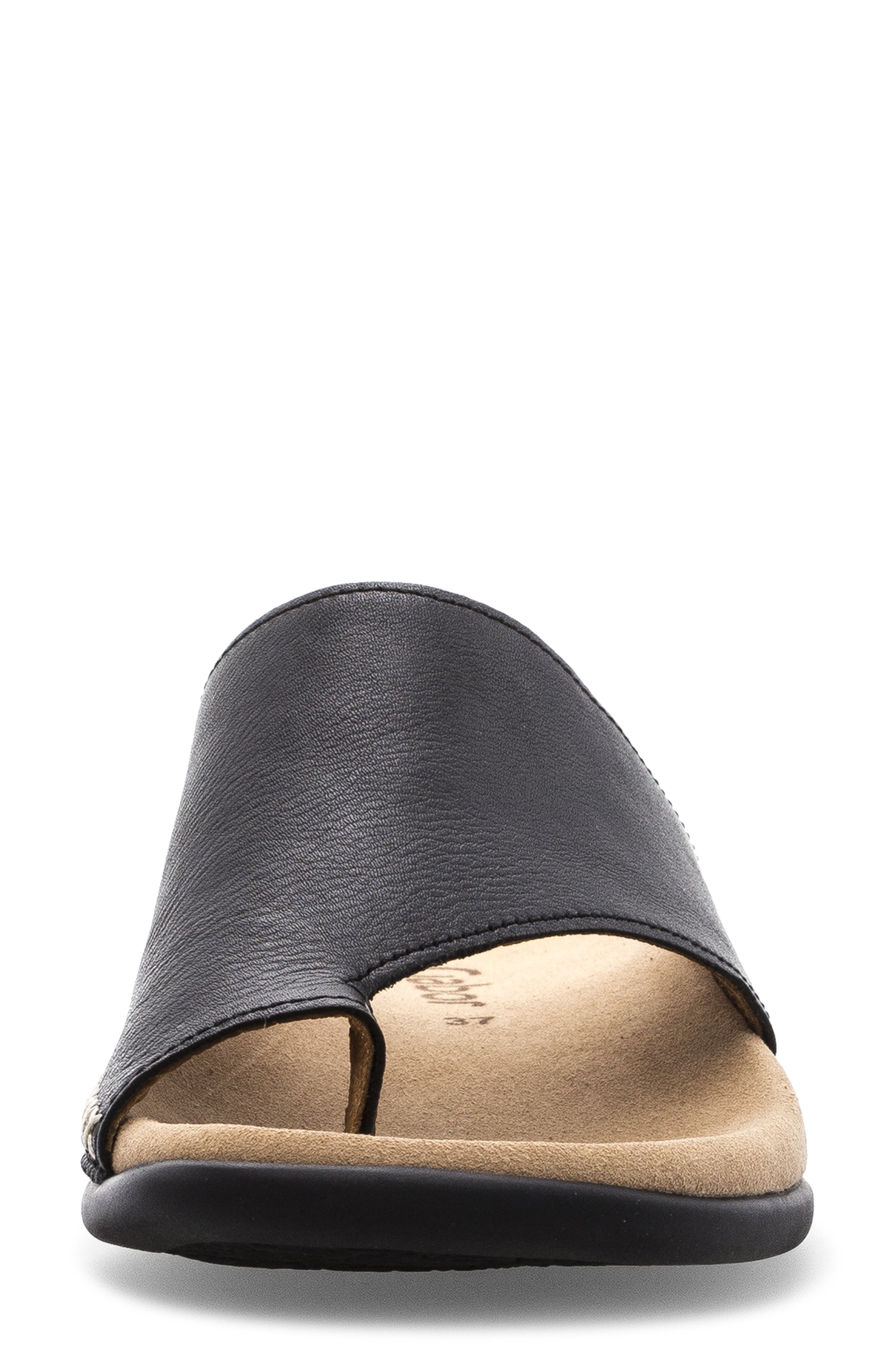 Gabor Asymmetric Flip Flop, Alternate, color, Black