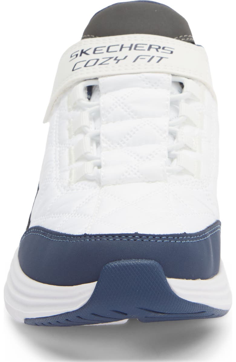 SKECHERS Kids' Contour Foam Sneaker, Alternate, color, White/ Navy