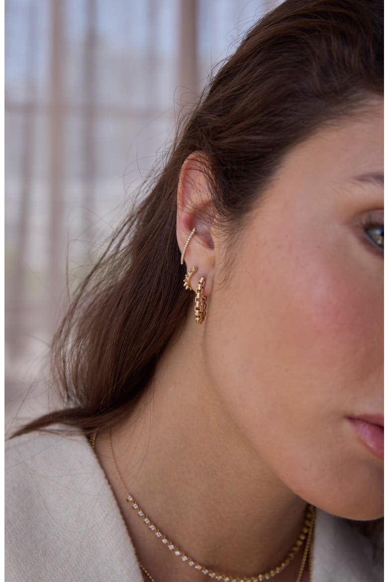 Large Box Chain Hoop Earrings, Alternate, color, 14K YELLOW GOLD