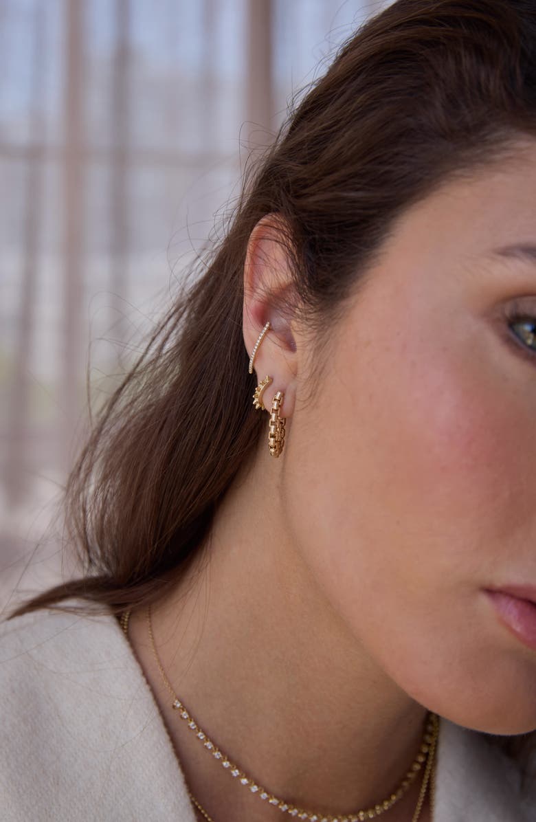 Zoë Chicco Large Box Chain Hoop Earrings, Alternate, color, 14K Yellow Gold