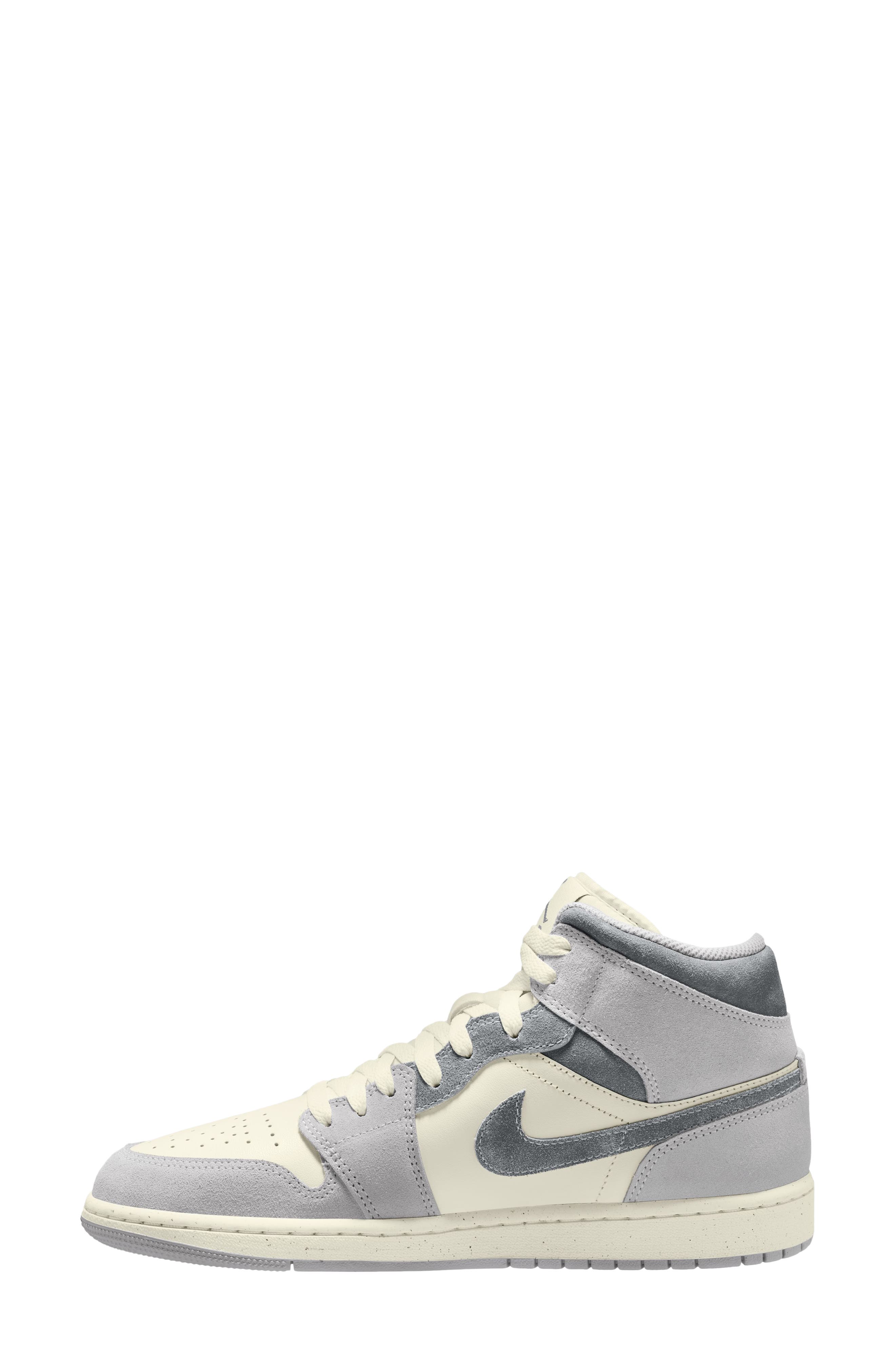 Air Jordan 1 '07 Mid Basketball Sneaker, Alternate, color, NEUTRAL GREY/ SMOKE GREY/ SAIL