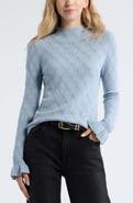 Treasure & Bond Pointelle High Neck Sweater