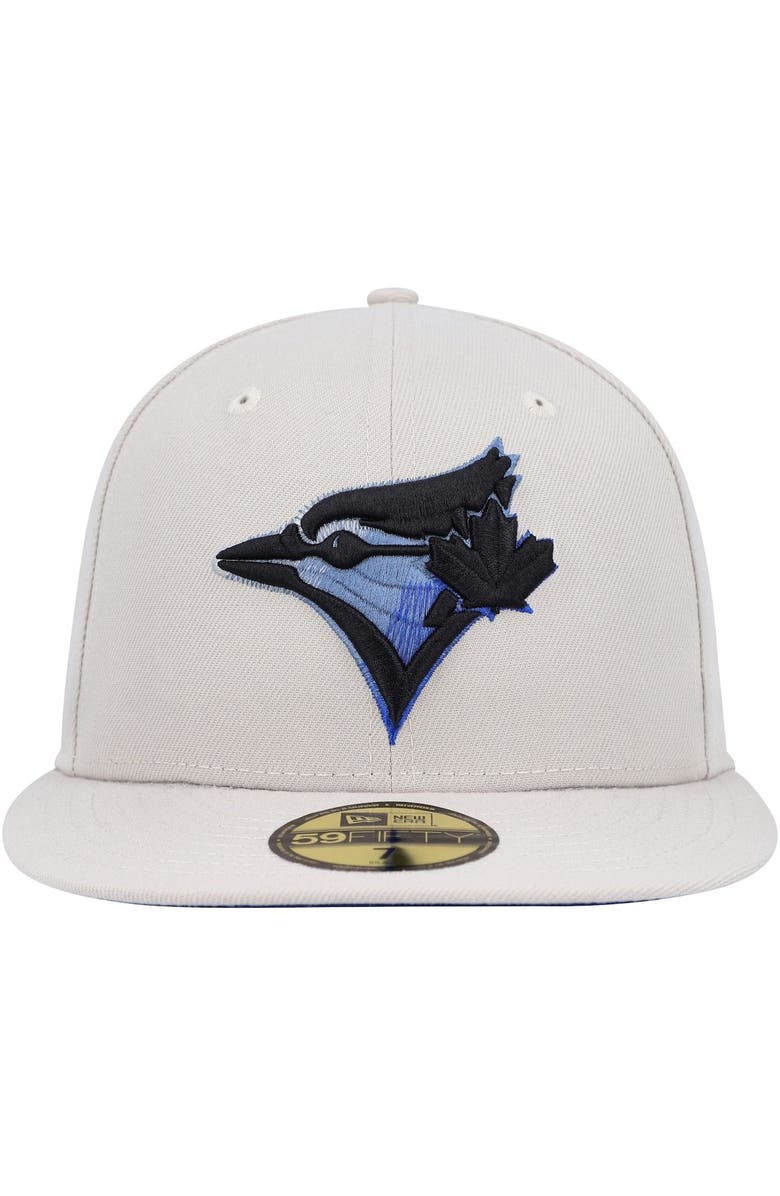 New Era Men's New Era Khaki Toronto Blue Jays Stone Dim Undervisor 59FIFTY Fitted Hat, Alternate, color, 