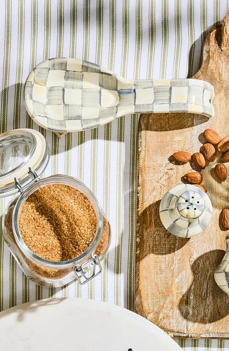 MACKENZIE CHILDS Sterling Check Spoon Rest, Alternate, color, Sterling