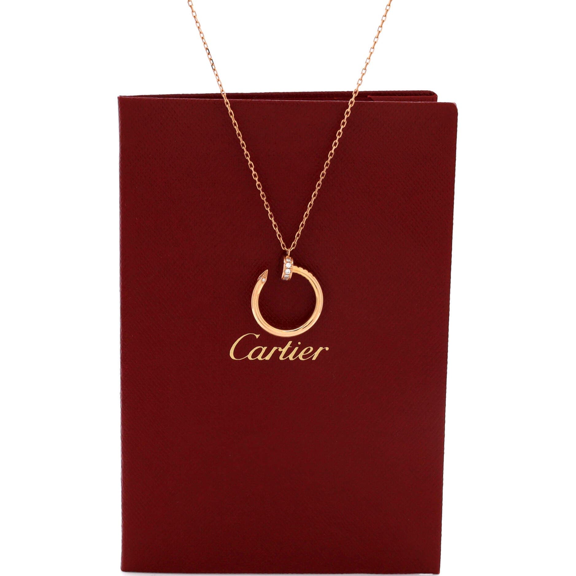 Juste un Clou Pendant Necklace 18K Rose Gold with Diamonds, Alternate, color, Metallic Gold
