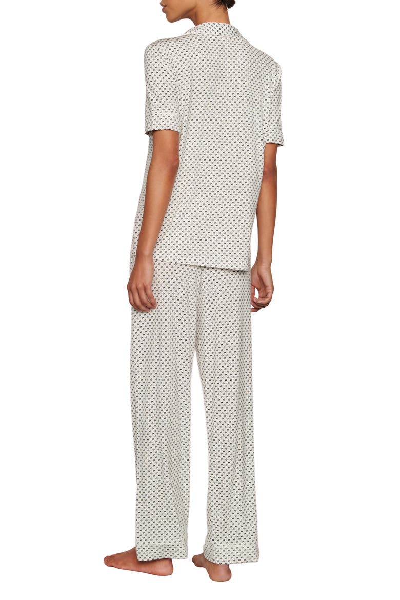 Gisele Jersey Pajamas, Alternate, color, TIDE DOT IVORY/ IVORY