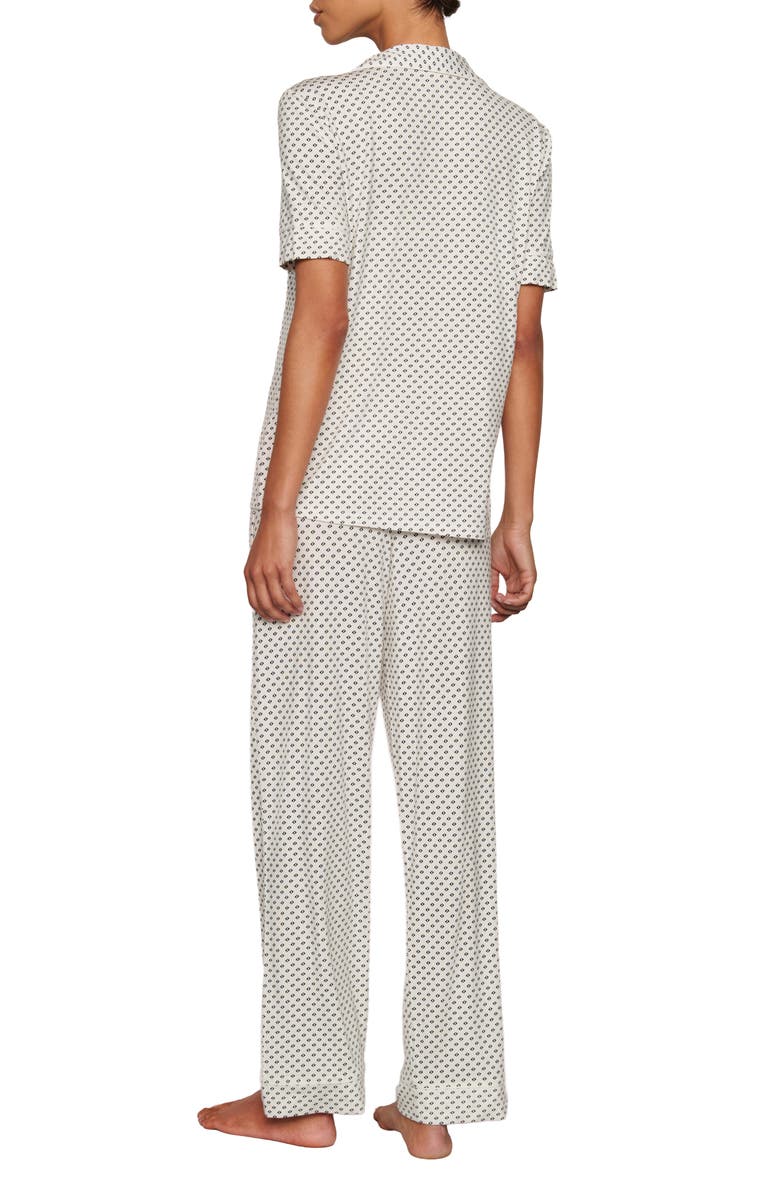 Eberjey Gisele Jersey Pajamas, Alternate, color, Tide Dot Ivory/ Ivory