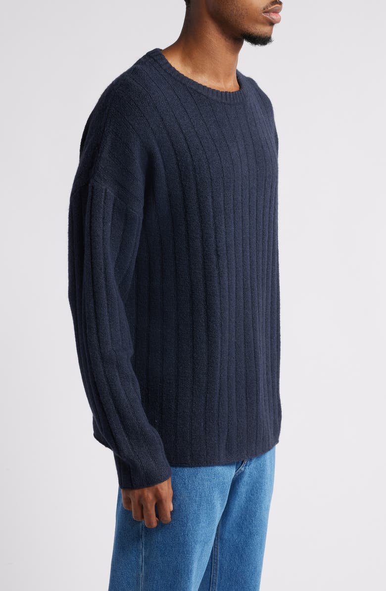 BP. Rib Crewneck Sweater, Alternate, color, Navy League