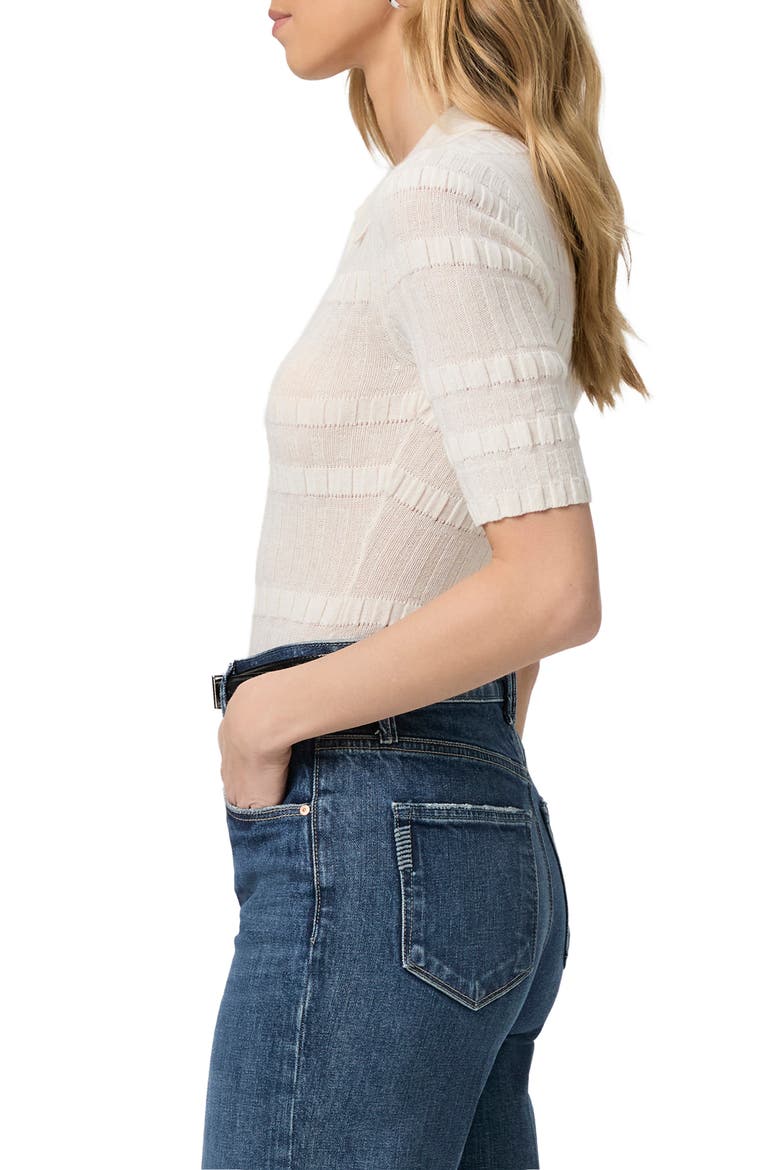 Dune Johnny Collar Knit Top, Alternate, color, IVORY