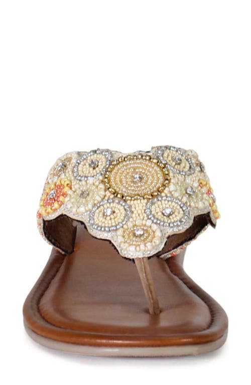 Diba True Kali Nite Beaded Sandal In Tan Beige Multi