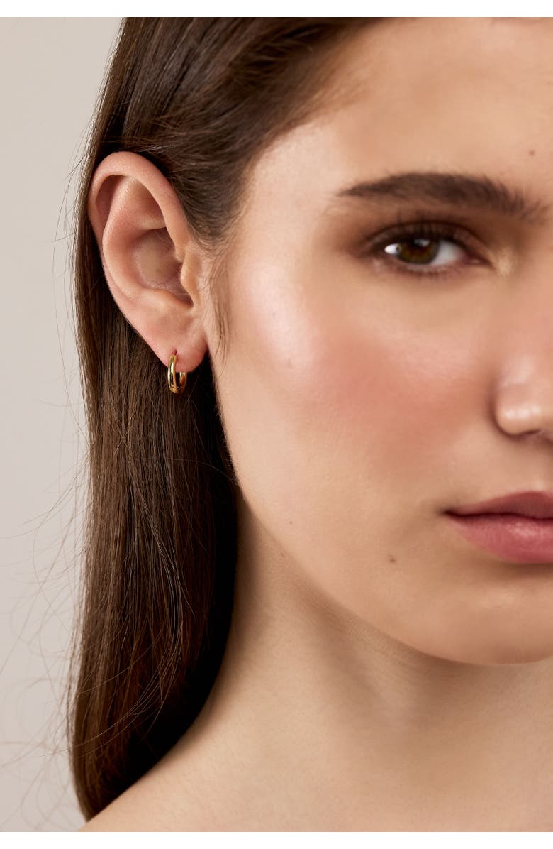 Electric Picks Tiny Hoops, Alternate, color, Gold