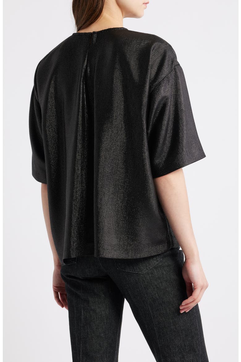 Bacres Metallic Top, Alternate, color, BLACK
