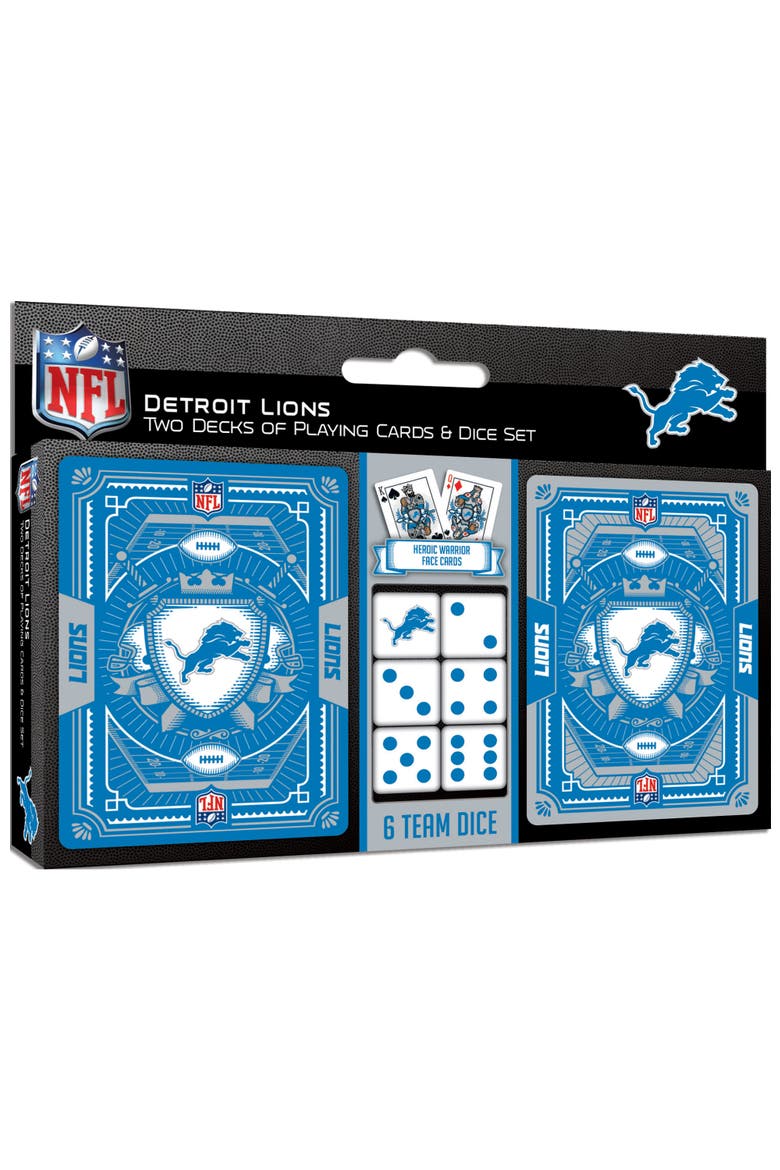 Detroit Lions Playing Cards & Dice, Main, color, Multicolor