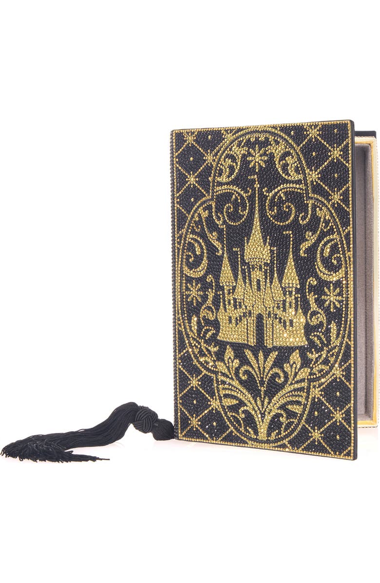 JUDITH LEIBER COUTURE Storybook Fairytales Crystal Embellished Clutch, Alternate, color, Champagne Jet Multi