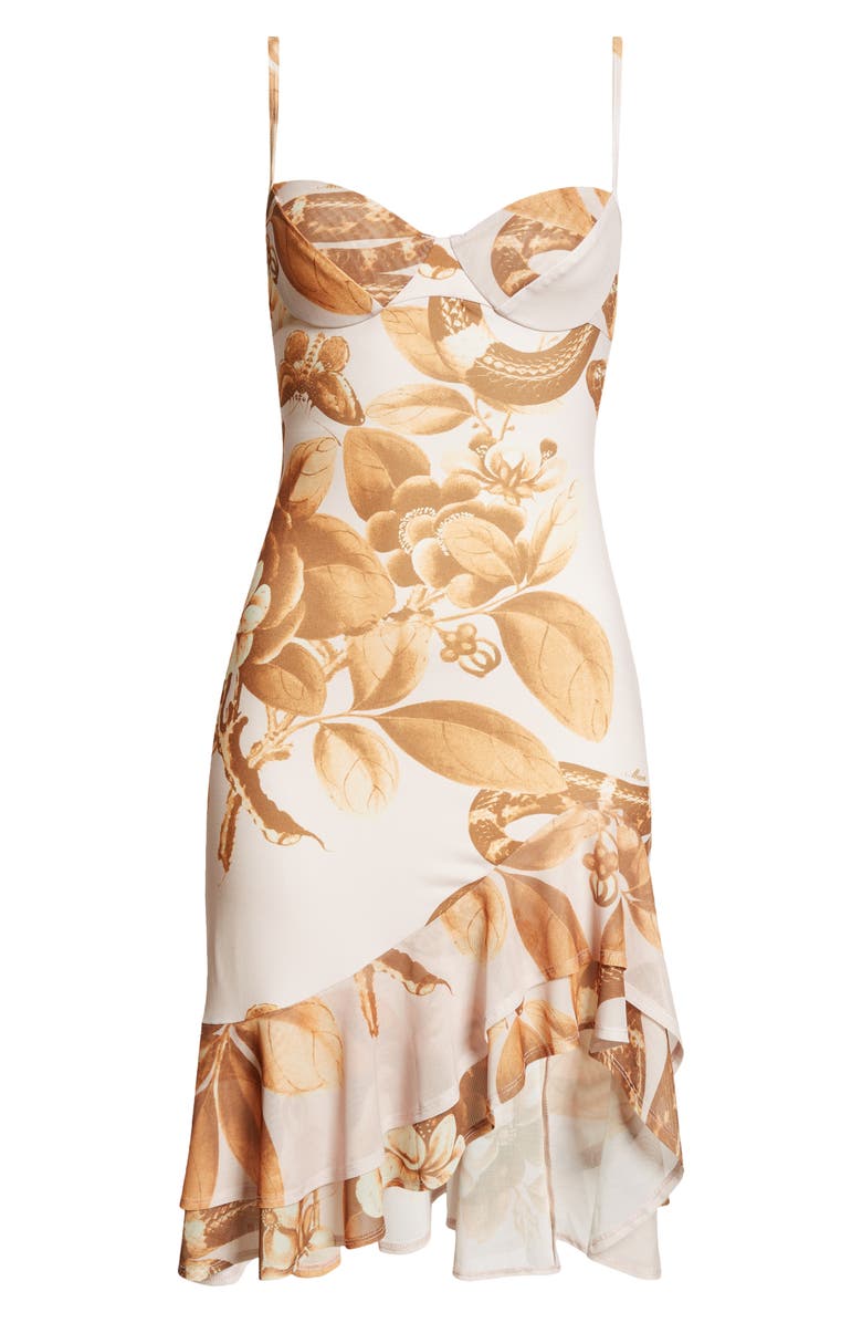 Miaou Caterina Ruffle Hem Dress, Alternate, color, 