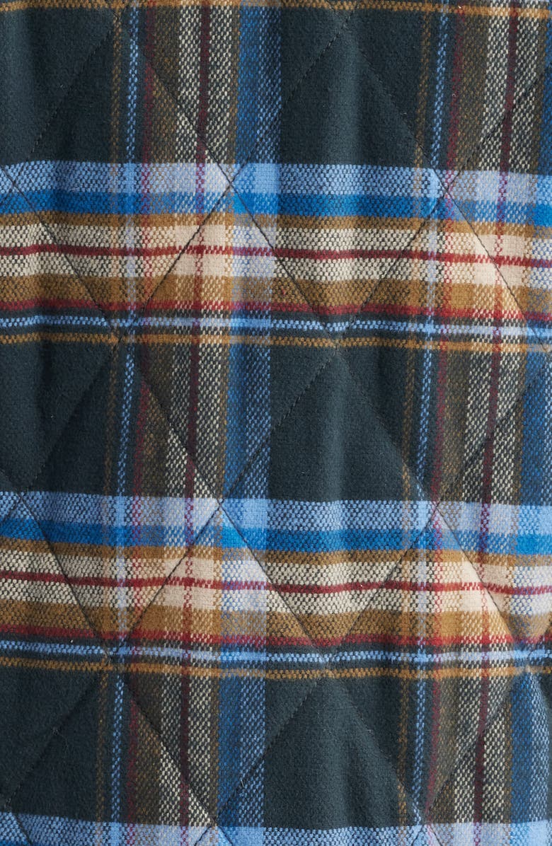 Tommy Bahama Oak Harbor Quilted Plaid Flannel Shirt Jacket, Alternate, color, Deep Slate