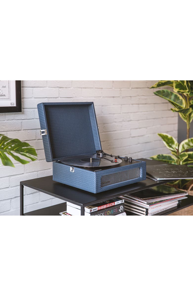 Crosley Radio Voyager Record Player, Alternate, color, Blue Tones