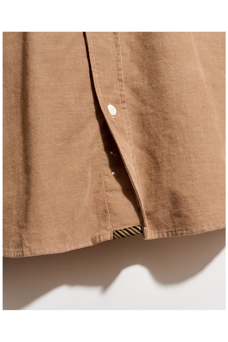 Cedar Corduroy Button-Up Shirt, Alternate, color, LIGHT BROWN