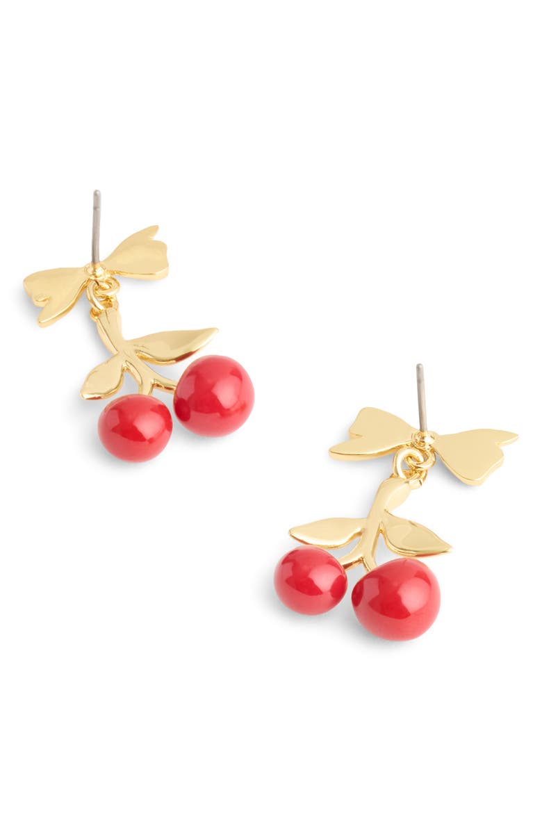 COACH V-Day Cherry Drop Earrings, Alternate, color, 