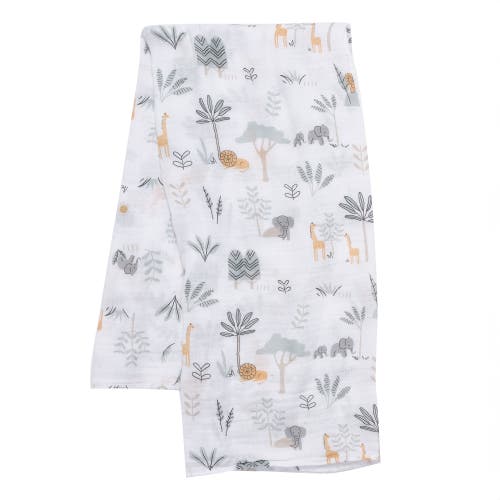 Lambs & Ivy Jungle Adventure 2-pack Cotton Muslin Newborn Baby Swaddle Blankets In Multi
