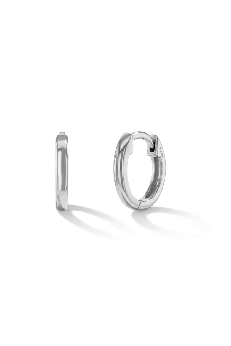 Classic Mini Girls Hoop Earrings, Main, color, Silver
