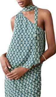 MANGO TEEN Metallic Tie One-Shoulder Top