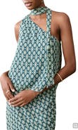 MANGO TEEN Metallic Tie One-Shoulder Top