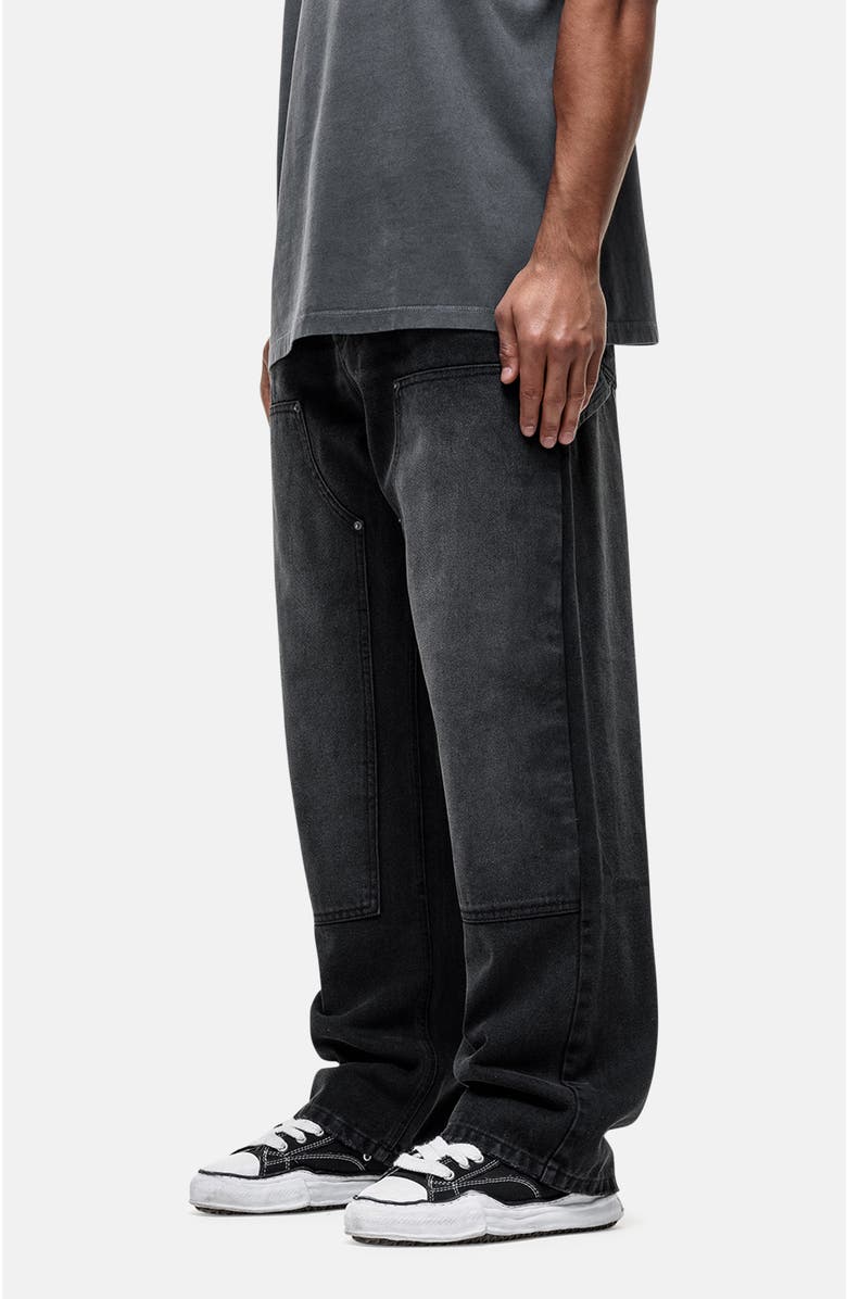 Good For Nothing Traipes Black Washed Baggy Denim Jeans, Alternate, color, Black