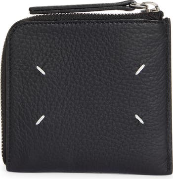 【Maison Margiela】4-Stitch Zipper Leather Wallet Black Maison Margiela Four-Stitch Zip Wallet | Nordstrom