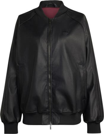 adidas Originals SST Faux Leather Track Jacket | Nordstrom
