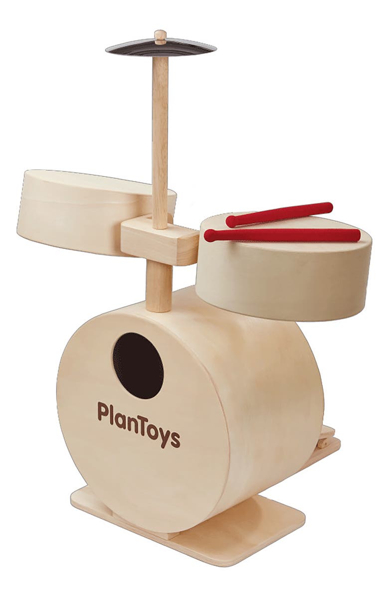 PlanToys<sup>®</sup> Drum Playset, Main, color, Natural