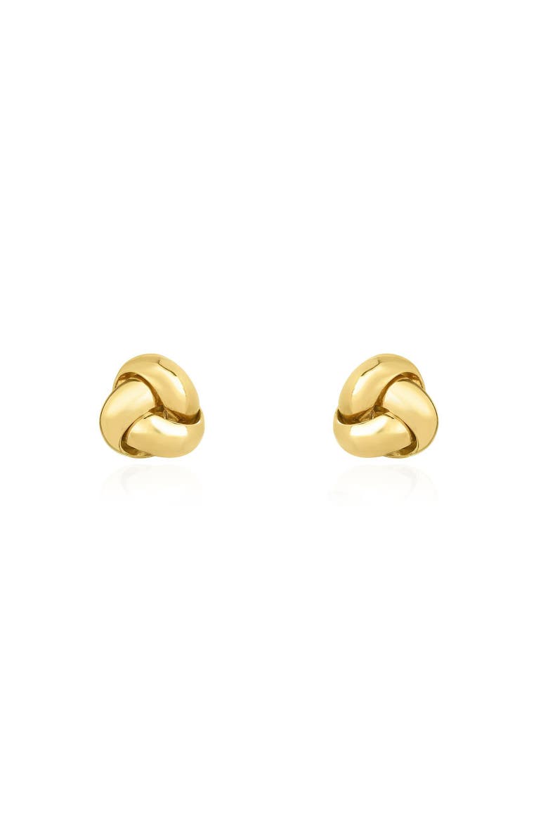 Polished Gold Knot Stud Earring, Alternate, color, Yellow Gold