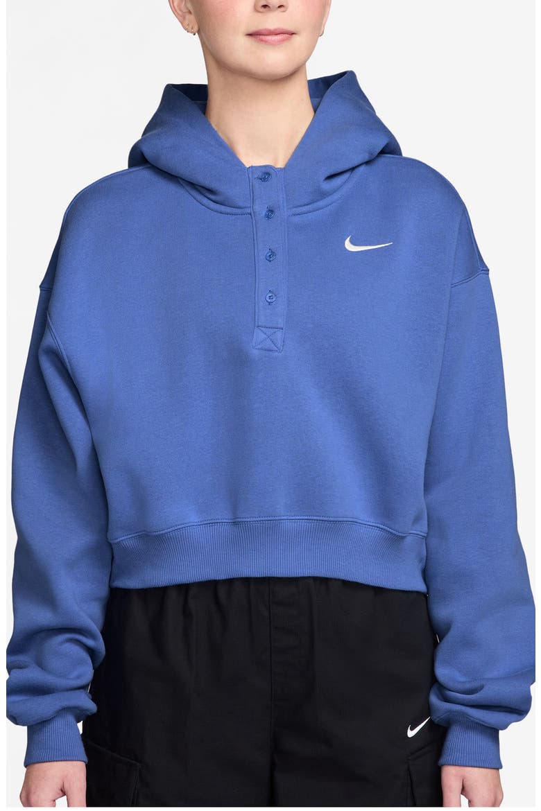 Sportswear Phoenix Fleece Crop Sweatshirt, Main, color, 460 LMDBLU/SAIL