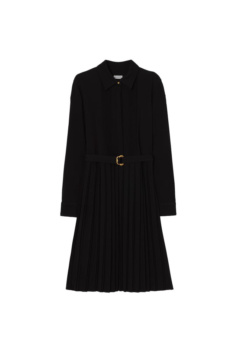 Belted Viscose Dress, Alternate, color, Black