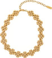 st. Moran Tarnish Resistant Grid Necklace