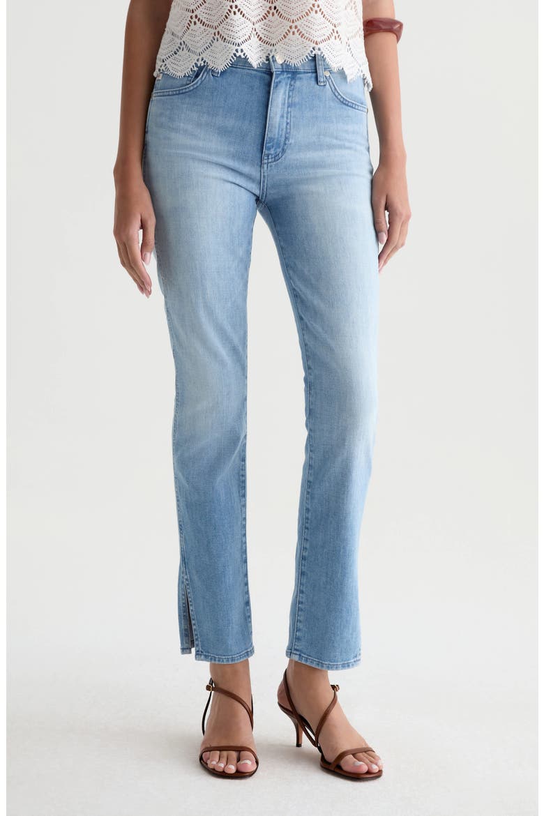 Mari Mid Rise Slim Straight Leg Jeans, Main, color, FLIGHT