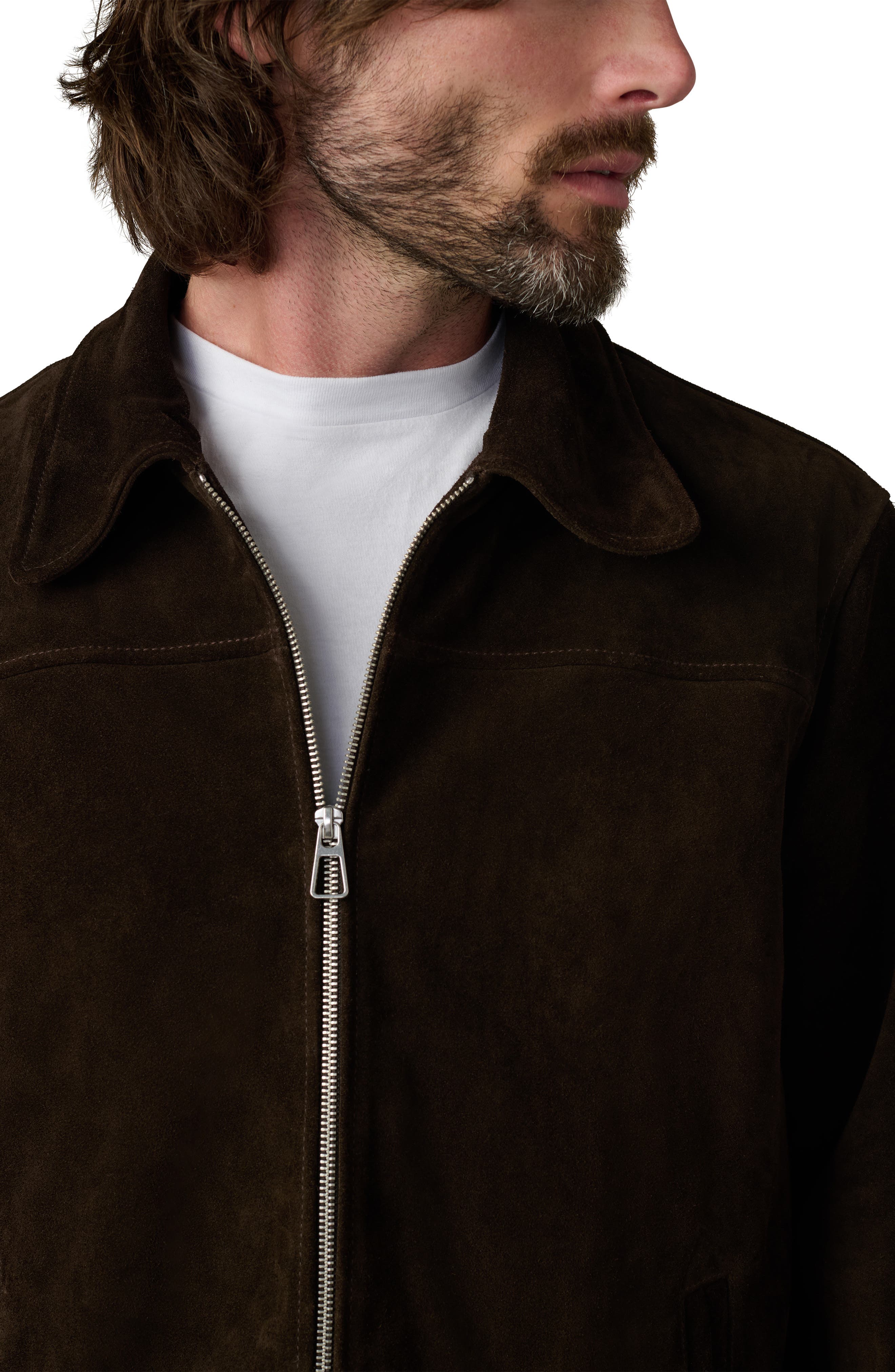 Suede Zip Jacket (Men) | Nordstrom