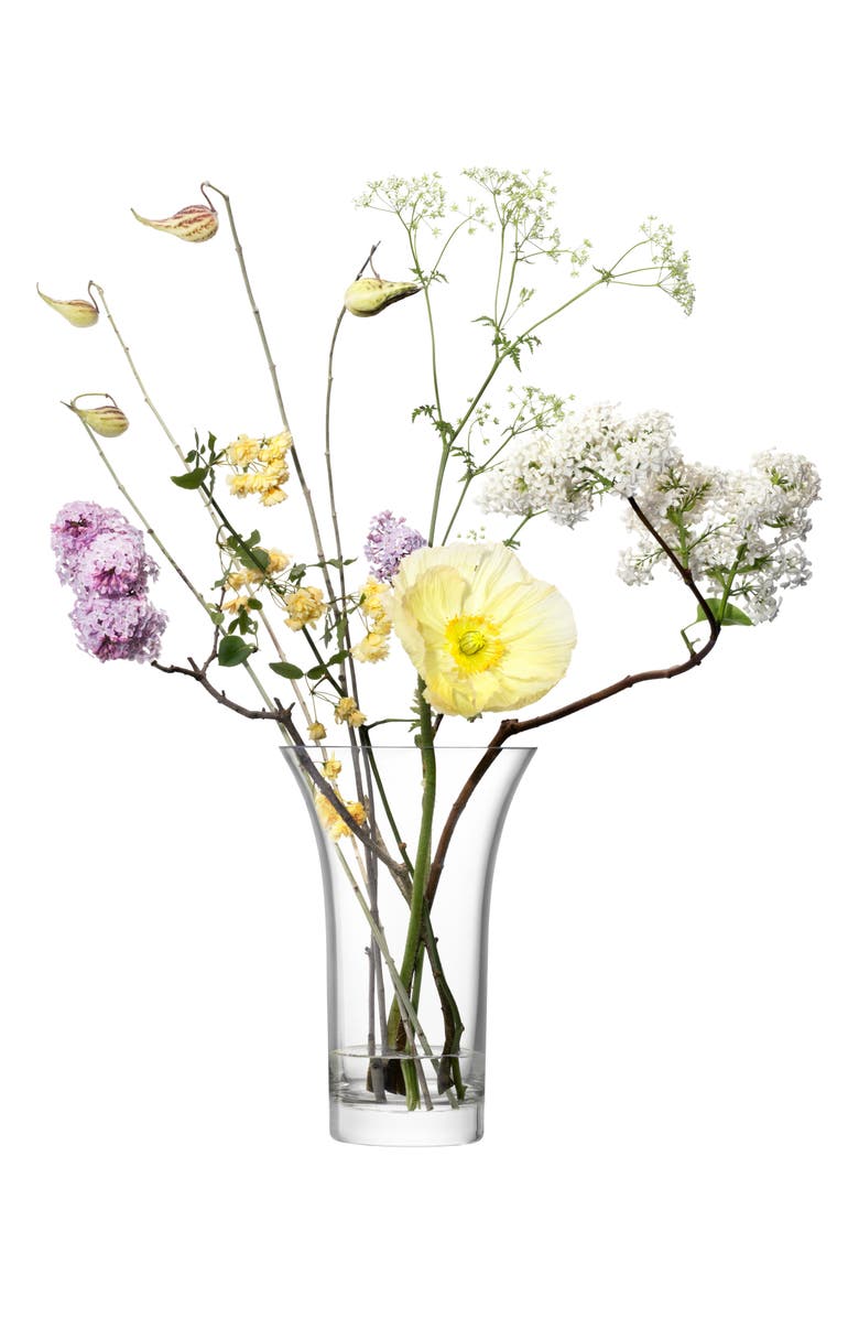 LSA Flower Flared Bouquet Glass Vase, Alternate, color, Clear