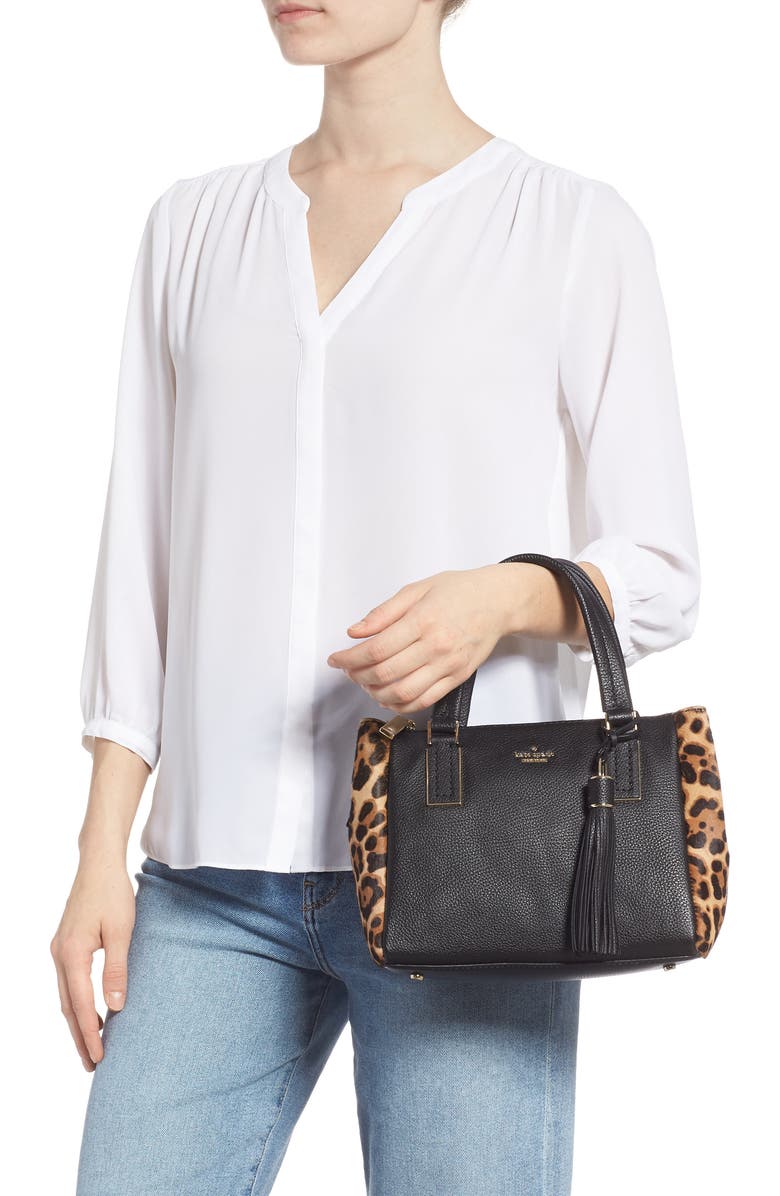 Kate Spade New York small kingston drive - alena genuine calf hair & leather satchel, Alternate, color,