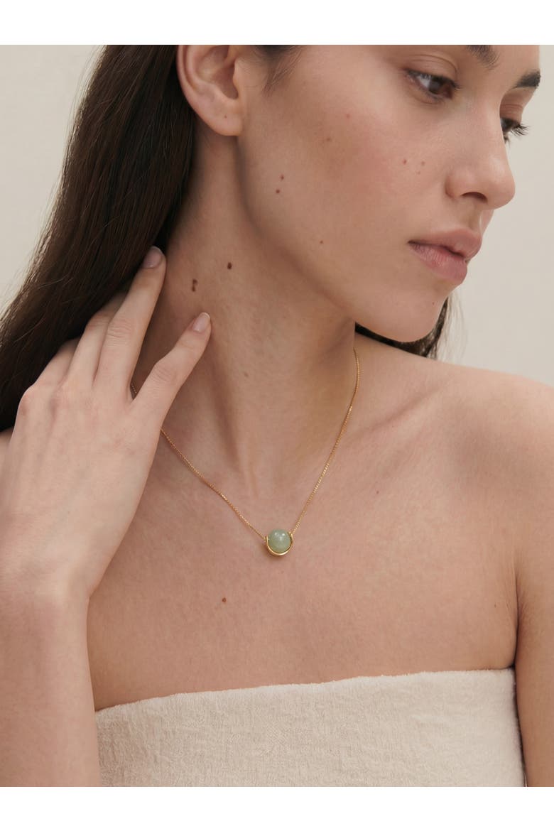 Equinox Green Bead Jade Necklace, Alternate, color, Light green