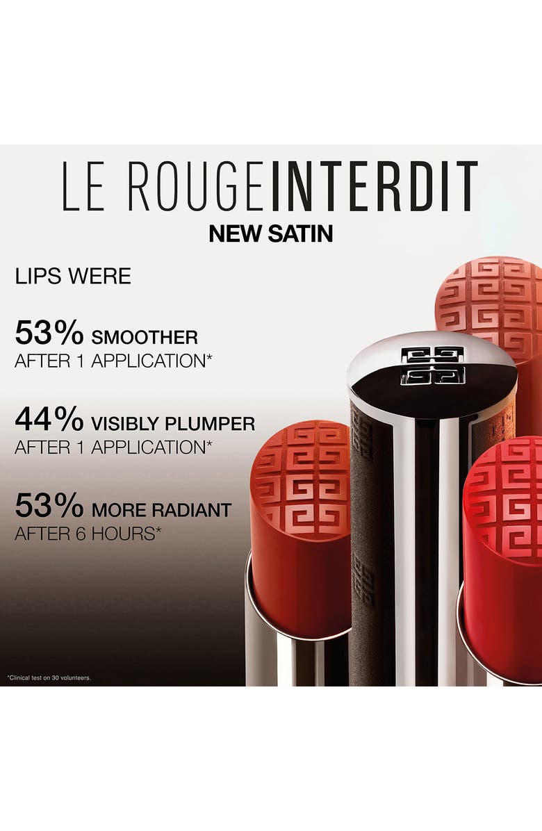 Givenchy Le Rouge Interdit Satin Lipstick, Alternate, color, N302 Rouge Vermeil