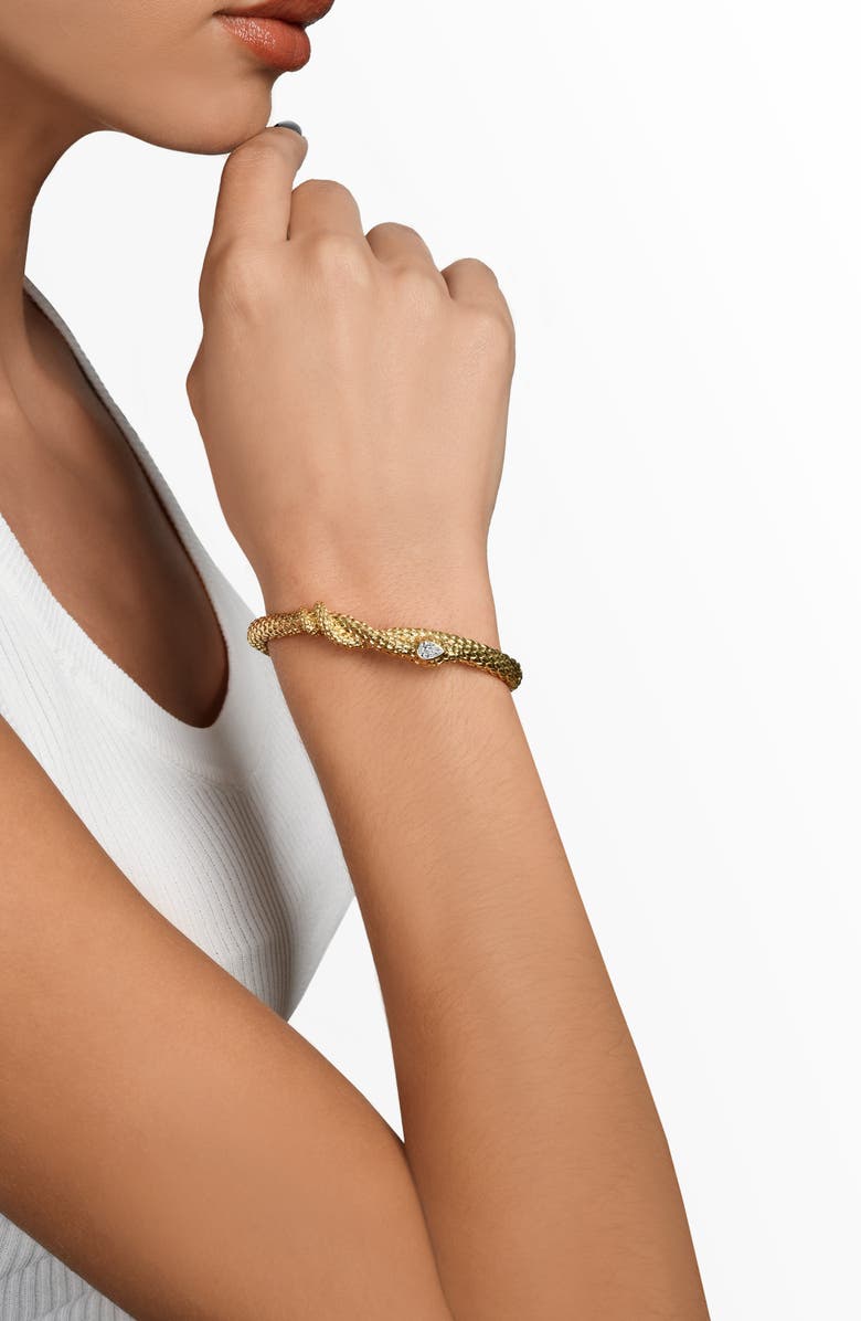 Anabel Aram Jewelry Serpent Hinged Bracelet, Alternate, color, Gold