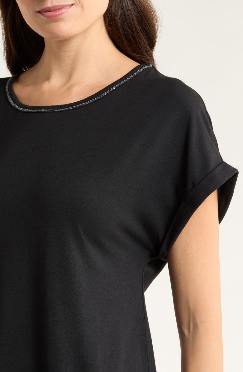 Tommy Bahama Kauai Caviar Beaded Collar T-Shirt, Alternate, color, Black