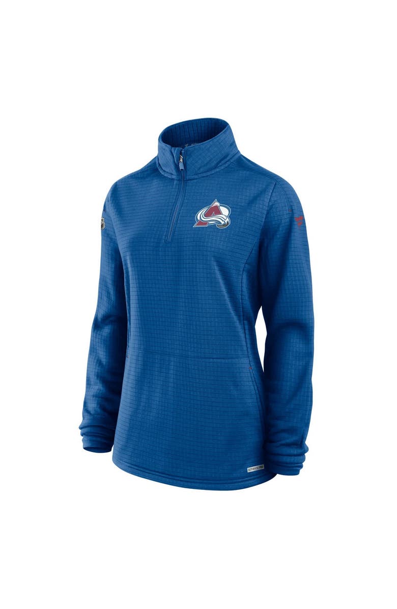 FANATICS Women's Fanatics  Blue Colorado Avalanche Authentic Pro Rink Lightweight Quarter-Zip Pullover Top, Alternate, color, 