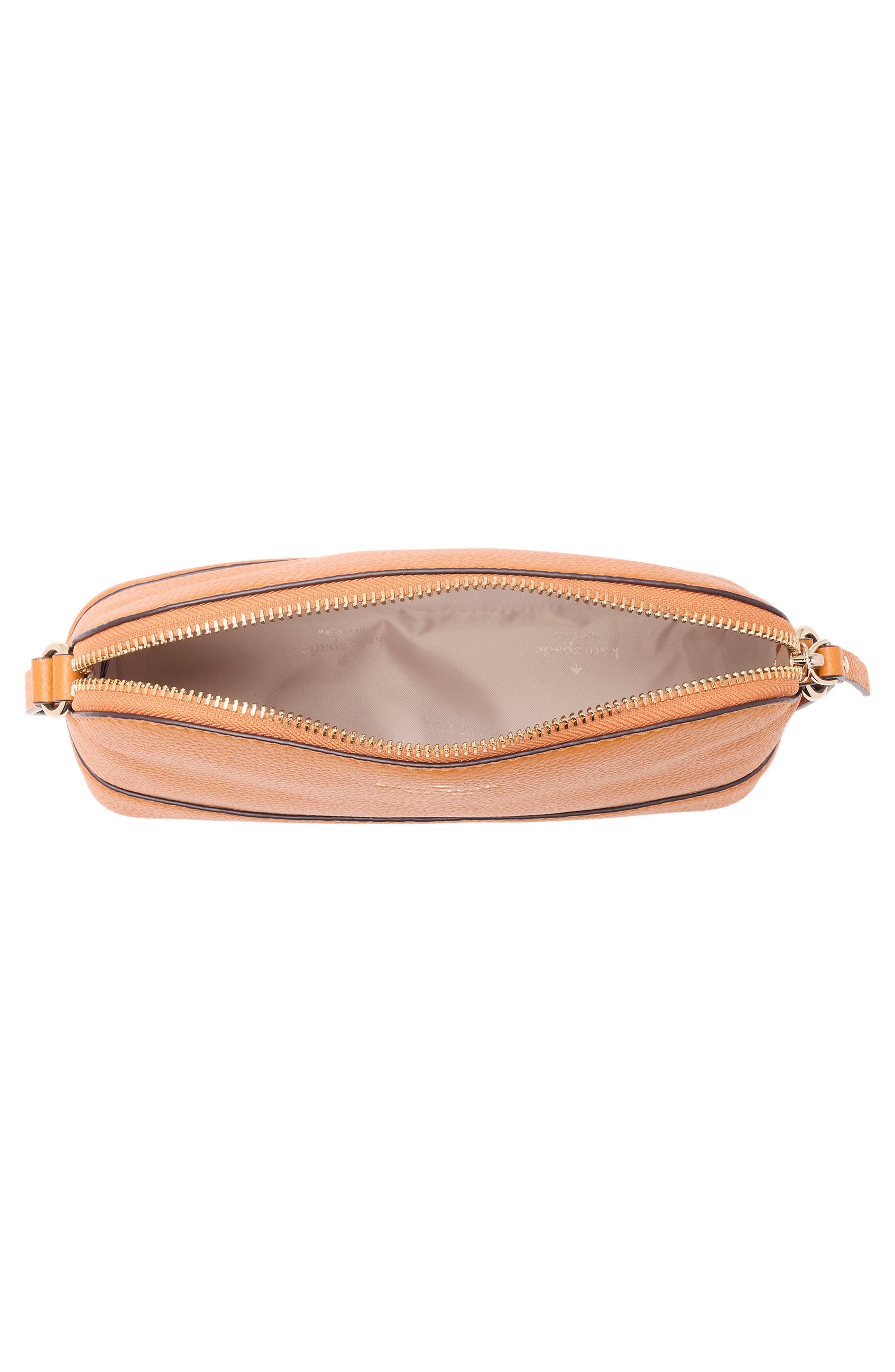 southport ave hannah leather crossbody bag, Alternate, color, ORANGE JASPER