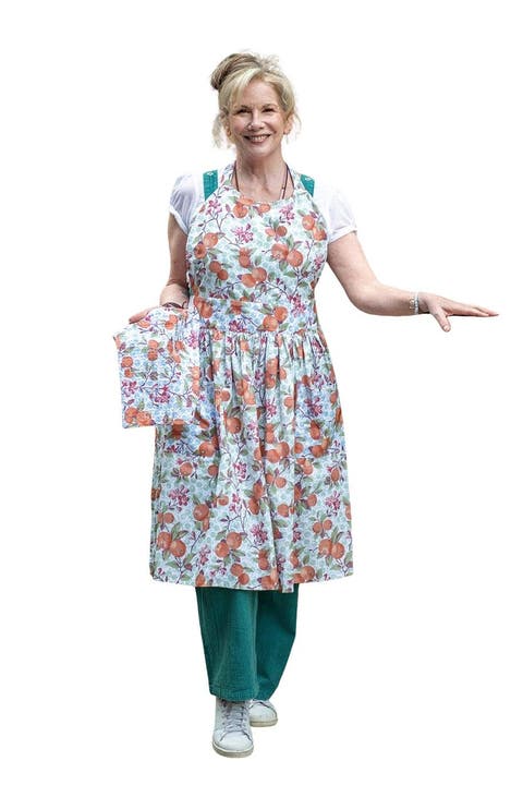 Orange Blossom Pastime Apron & Tea Towel Set