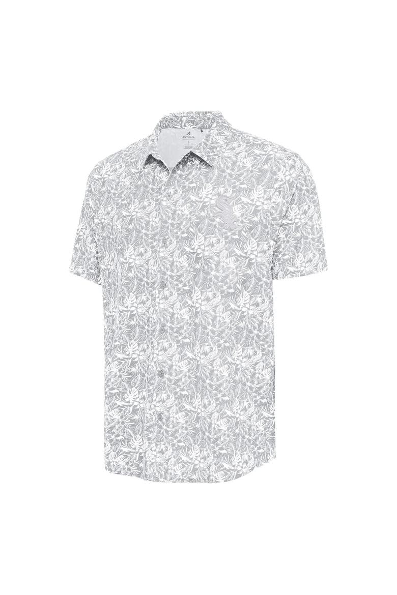 Men's Antigua Gray Chicago White Sox Resort Button-Up Shirt, Alternate, color, Gray