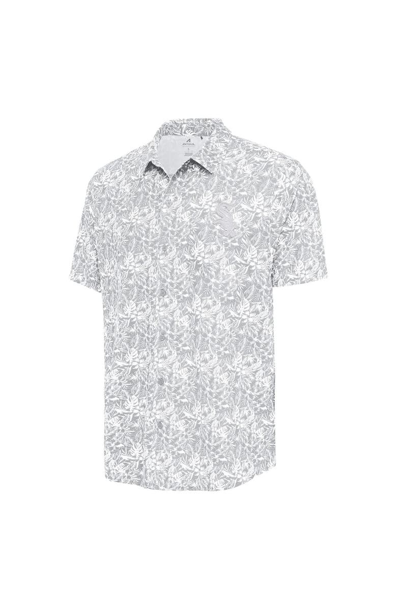 ANTIGUA Men's Antigua Gray Chicago White Sox Resort Button-Up Shirt, Alternate, color, Gray