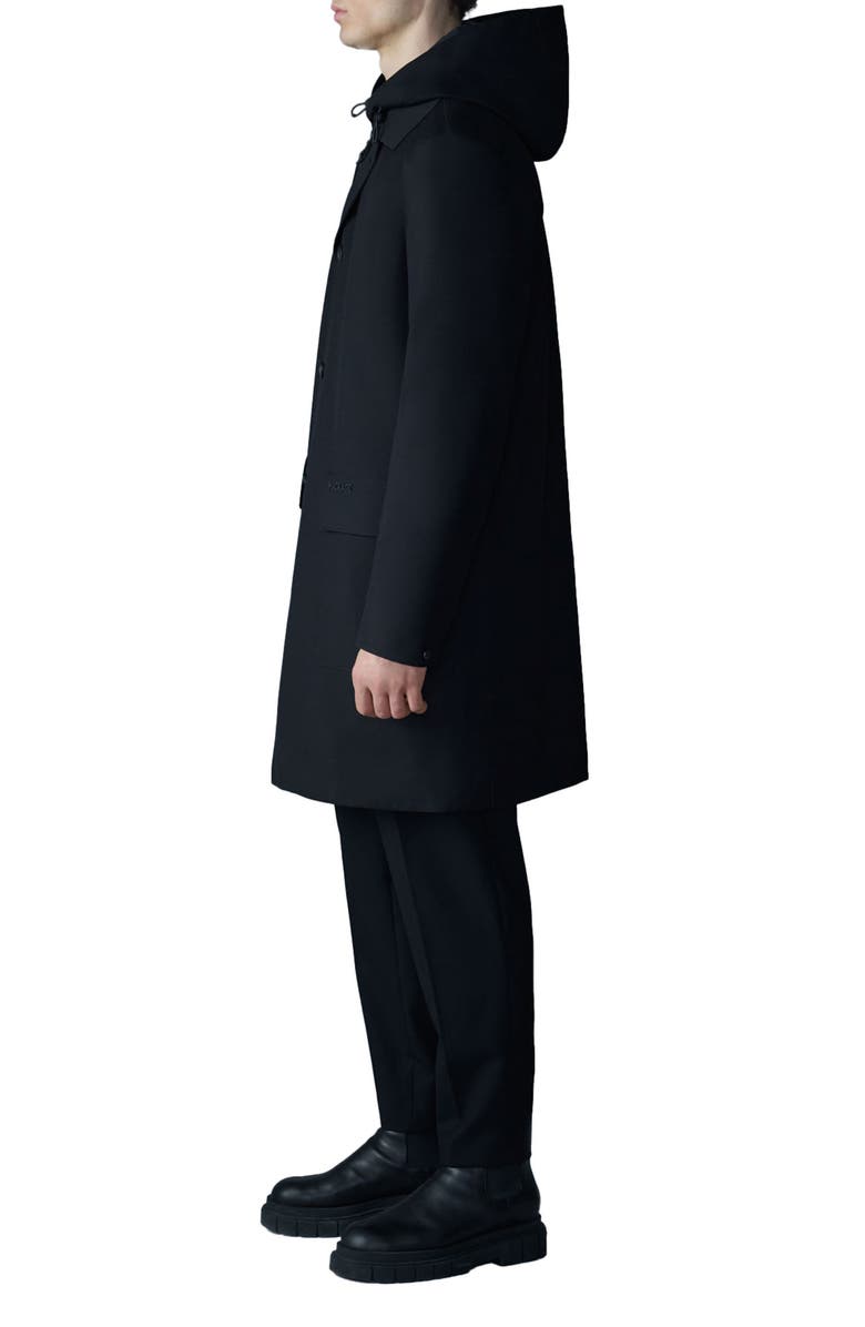 Mackage Mathias 3-in-1 Down Twill Balmacaan Coat, Alternate, color, Black